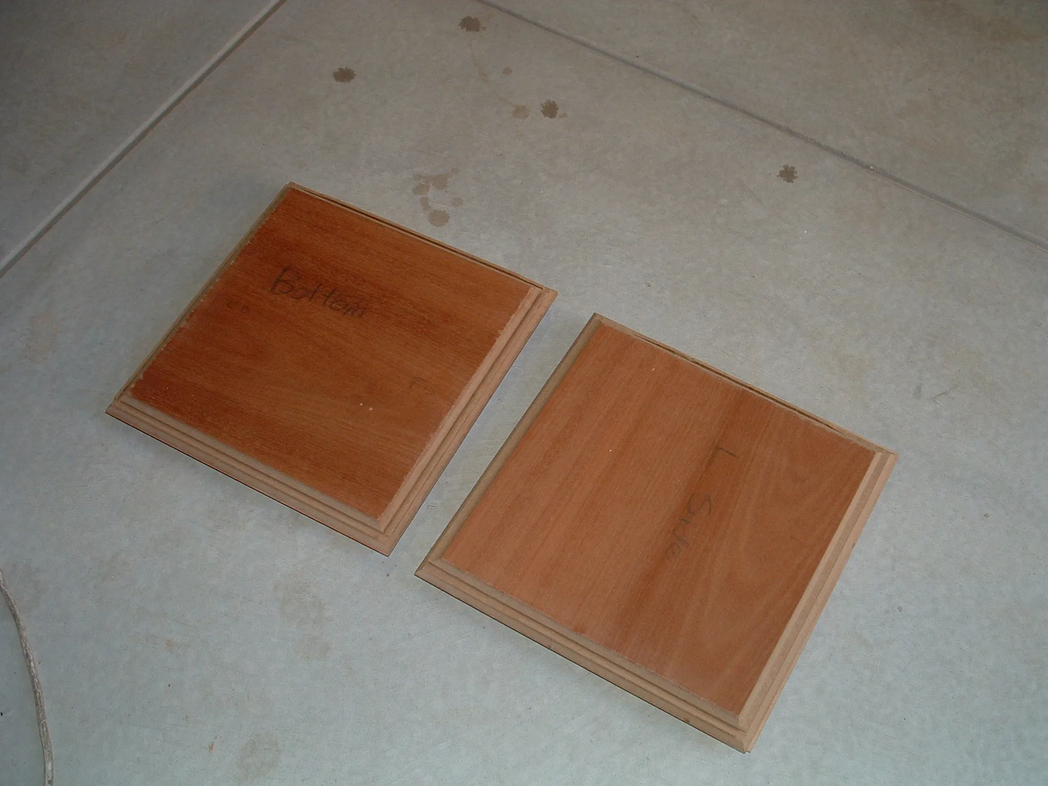 DIY subwoofer project: wood joinery or fence setup on saw.