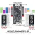 LILYGO T-Display-S3 development board with tall narrow AMOLED, ESP32-S3 module, USB-C, and pin headers along the edges (official LilyGO product photo).